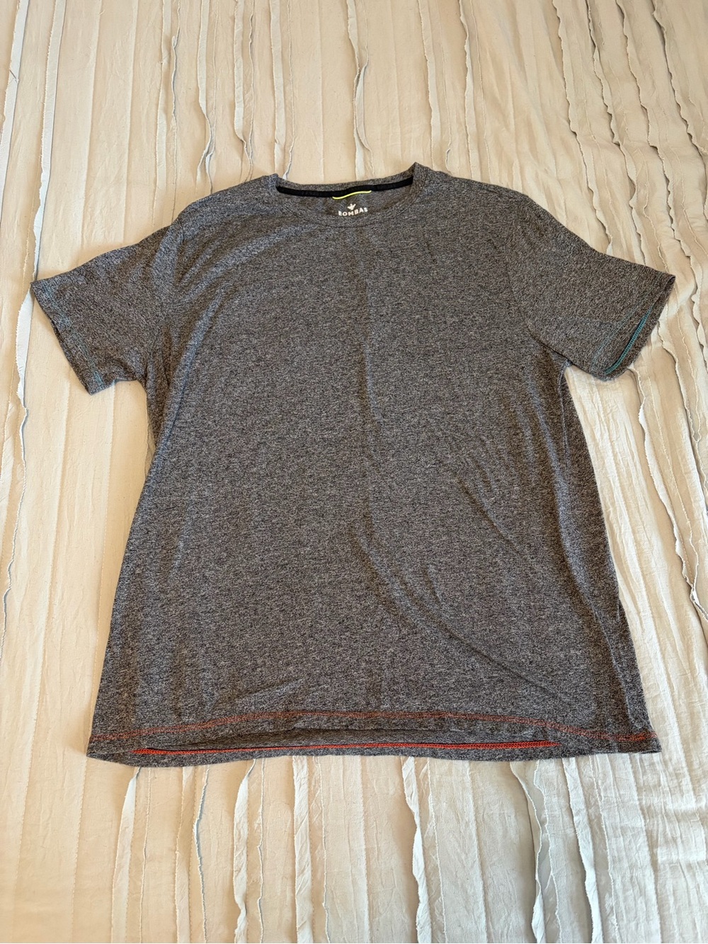Bombas Heather Gray Short Sleeve Crewneck T-Shirt | Size L
